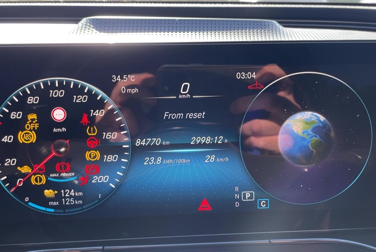 103 I03 Mercedes Eqc Eqc Instruments And Mileage
